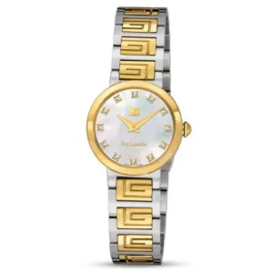 Guy Laroche  Ariane Ladies White MOP Dial Silver and Gold Stainless Steel Bracelet Watch