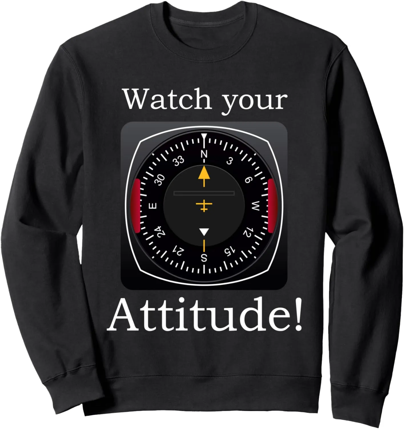 hairy conflict ordeal horseback frown defer Pilot Aviation Birthday Sweatshirt Watch Your Attitude 