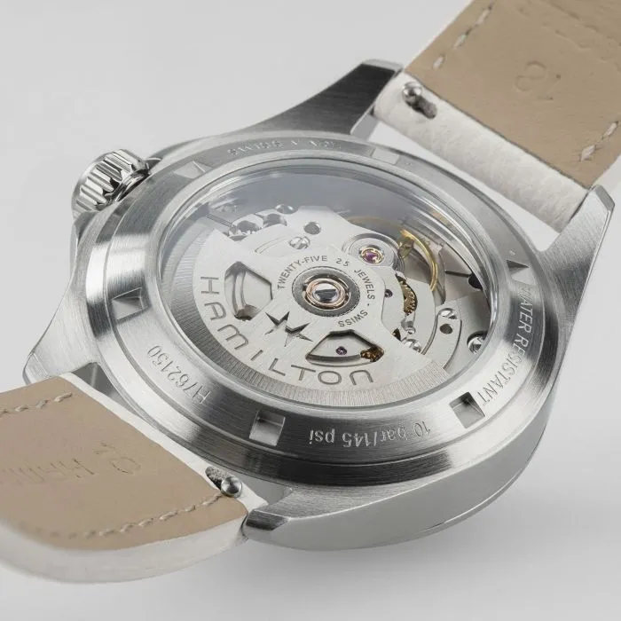 Hamilton Khaki Aviation Pilot Auto 36mm Silver on Leather
