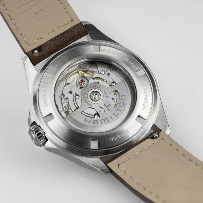 Hamilton Khaki Aviation Pilot Auto Black 39mm on Leather