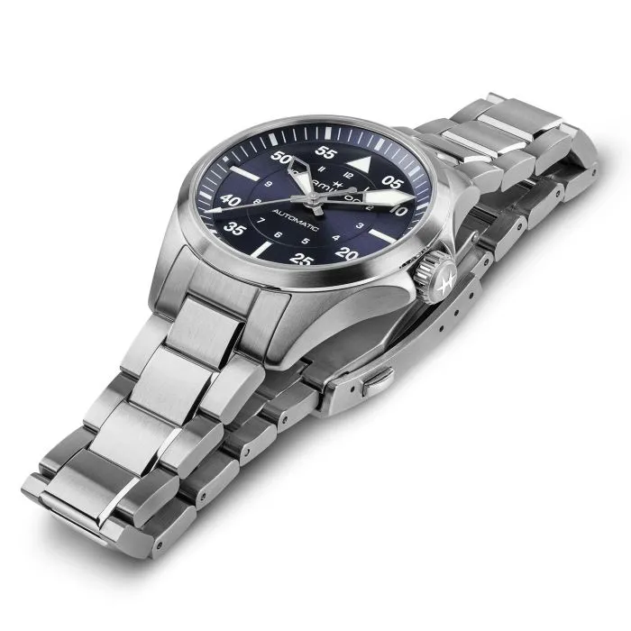 Hamilton Khaki Aviation Pilot Auto Blue 36mm on Bracelet