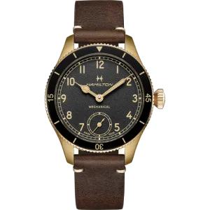 Hamilton Khaki Aviation Pilot Pioneer Bronze on leather