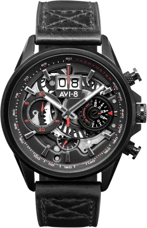 Harrier Matador Chronograph Japanese Quartz schist Pilot Watch with Genuine Leather Strap AV-4065 AVI-8 Mens 45mm Hawker 