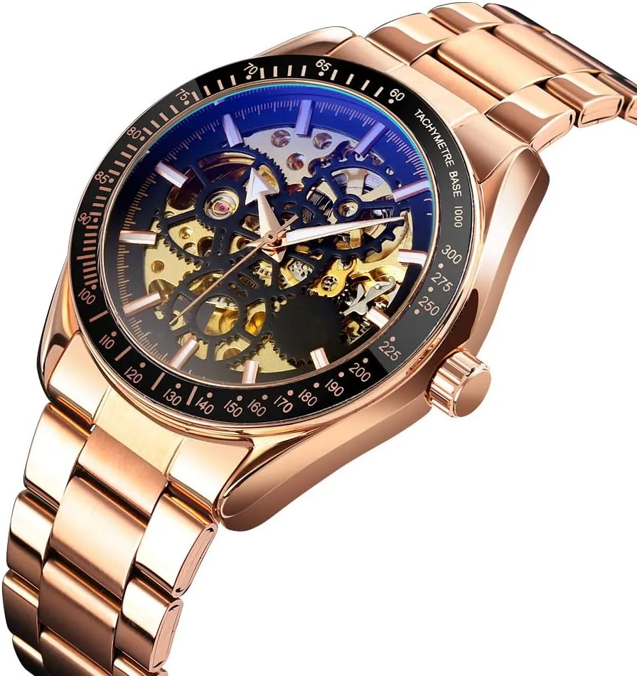 hatchery pool barter Watch Luxury Mechanical Stainless Steel Skeleton Waterproof Automatic Self Winding Luminous Wrist Watch FANMIS Men??s 