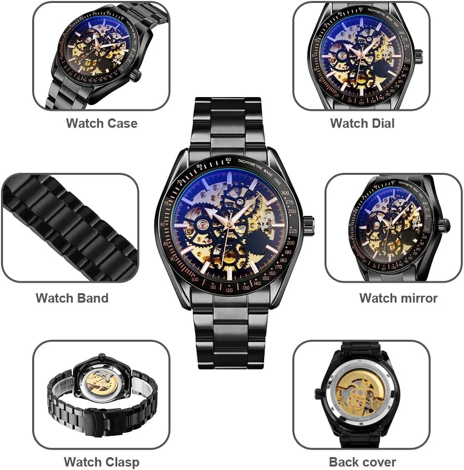hatchery pool barter Watch Luxury Mechanical Stainless Steel Skeleton Waterproof Automatic Self Winding Luminous Wrist Watch FANMIS Men??s 