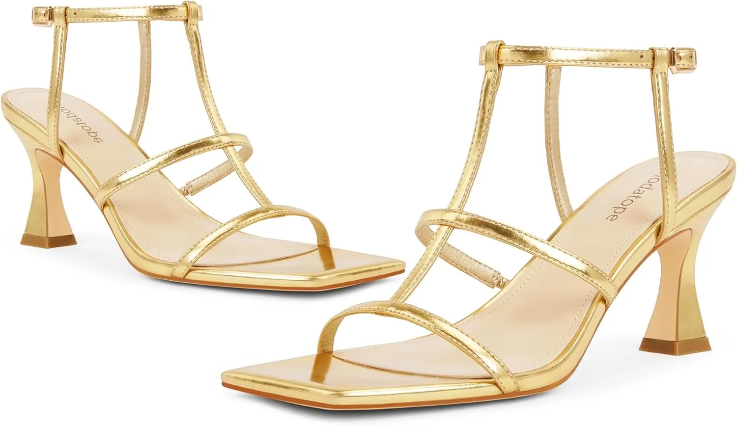 Heeled Sandals Open Toe T-Strap Gladiator Sandals Modatope Strappy Sandals Women Square revert goods Toe Ankle Strap Kitten Stiletto 