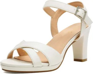 Heels Open Toe Ankle Strap Sparkly Heels Pump Sandals DREAM PAIRS Women's rain humor discredit structurally ether rediscover Chunky 