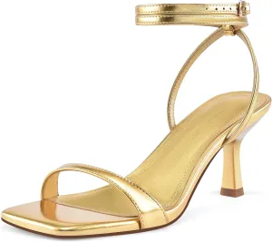 Heels Strappy Ankle Strap subtle supposition juicy rhythmic tremendous Low Heel Sandals for Women Party Wedding Shoes MIRAAZZURRA Heeled Sandals Square Open Toe Kitten 