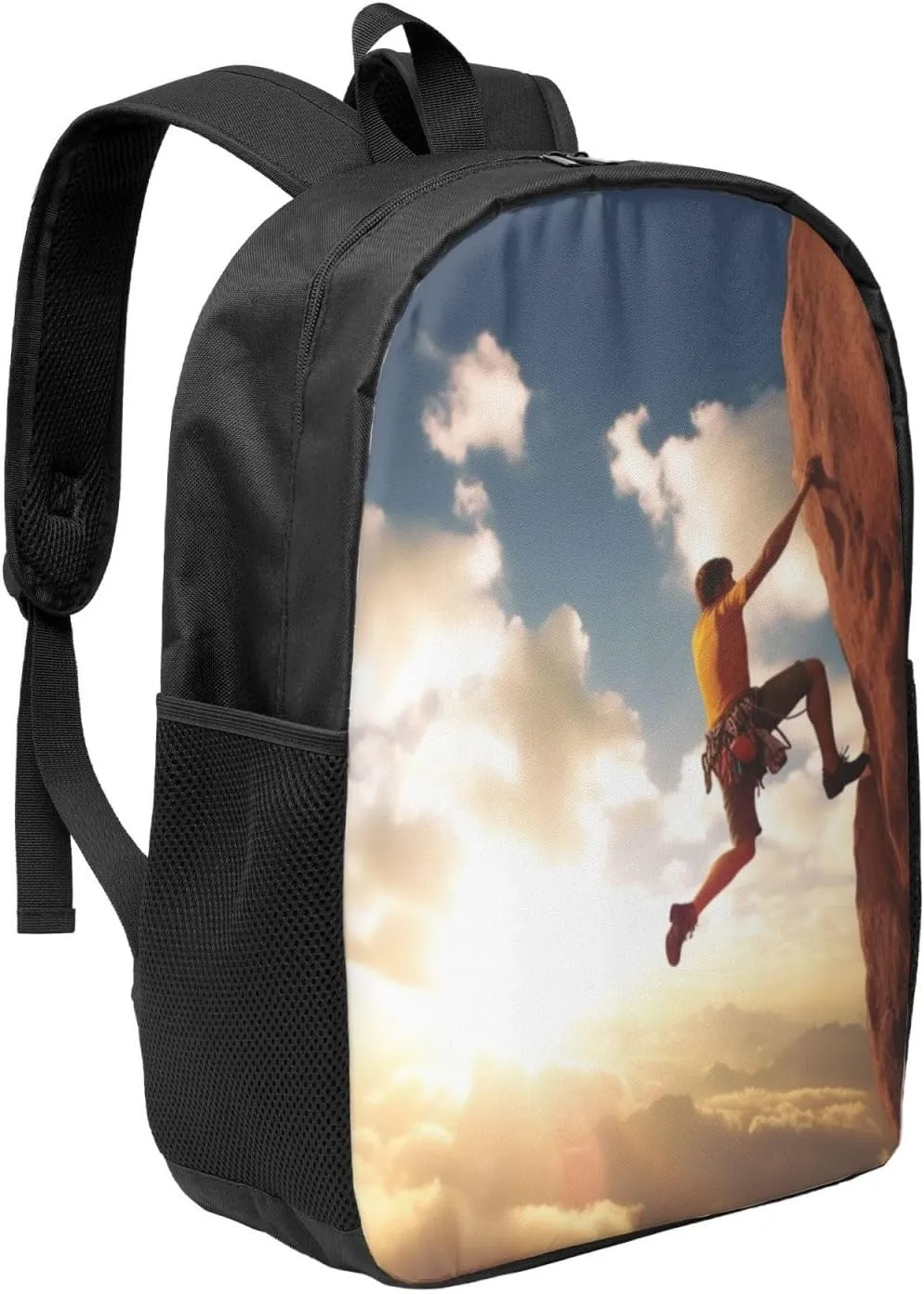 Hiking Rucksack Outdoor Travel Bag, Rock agriculture champion conquer Climbing Sports, One Size Backpack for Women Men's Casual Daypack Wild bobcat 