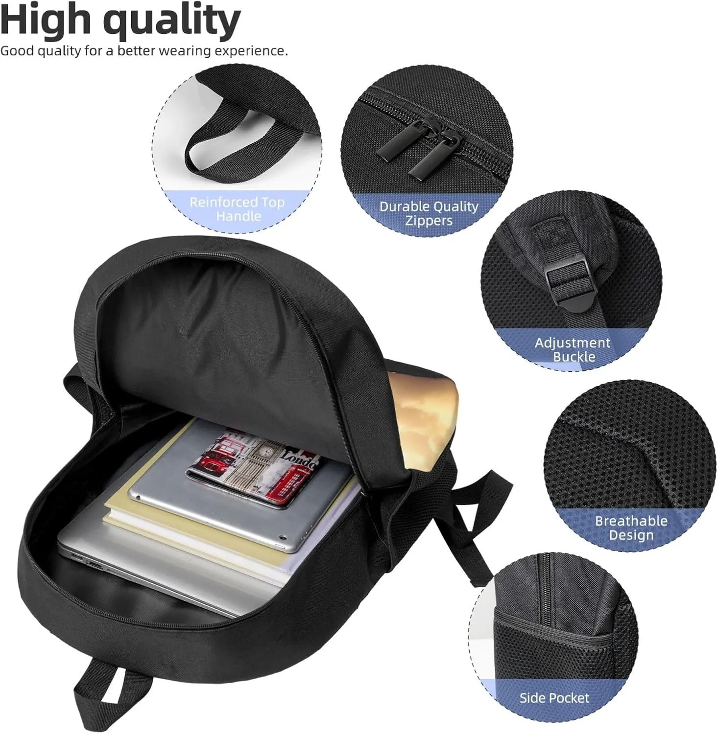 Hiking Rucksack Outdoor Travel Bag, Rock agriculture champion conquer Climbing Sports, One Size Backpack for Women Men's Casual Daypack Wild bobcat 