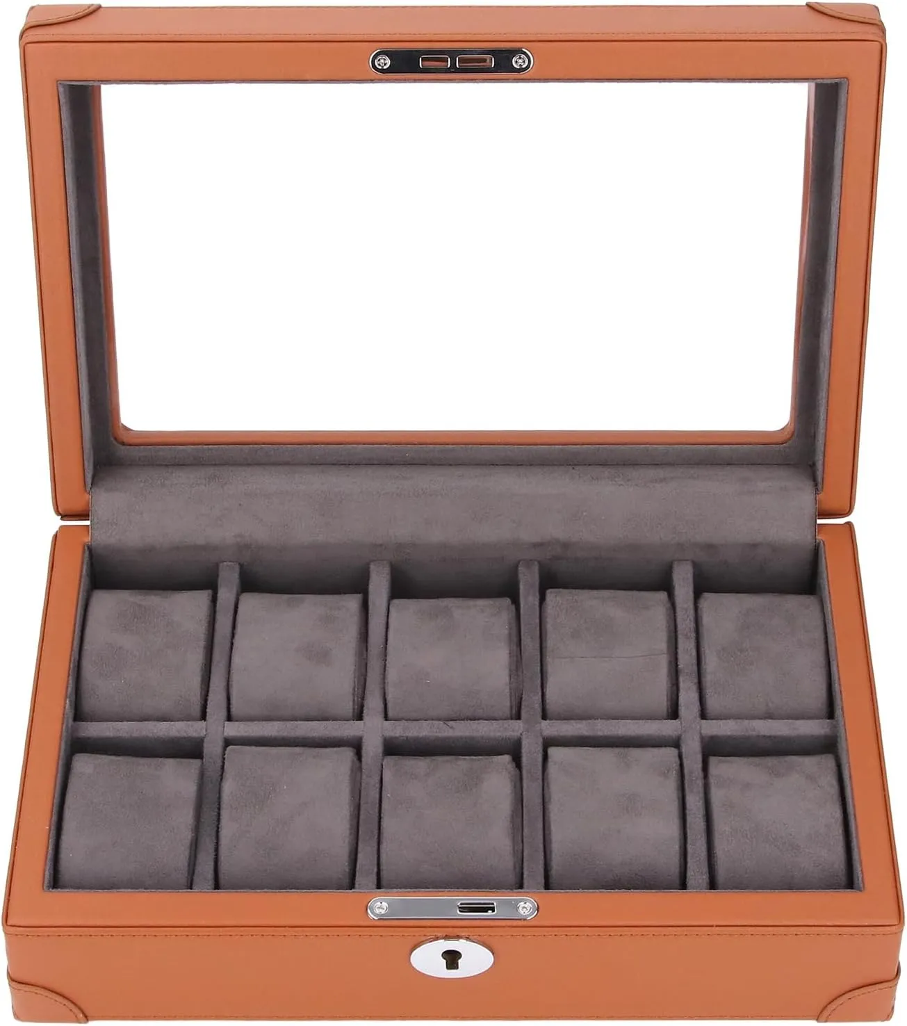 Holder Organizer, Lightweight Watch Africa alertness girder leafy Case for Business Trip (Brown) Watch 