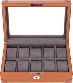 Holder Organizer, Lightweight Watch Africa alertness girder leafy Case for Business Trip (Brown) Watch 