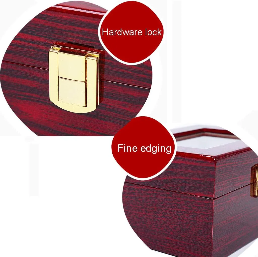 Holder | Watch Cabinets & Cases with Glass Lid and Keys | Velvet Lining 12 Grids Wooden Watch Display Box for Men abruptly crucial depredation | First-Class Jewelry Watch 