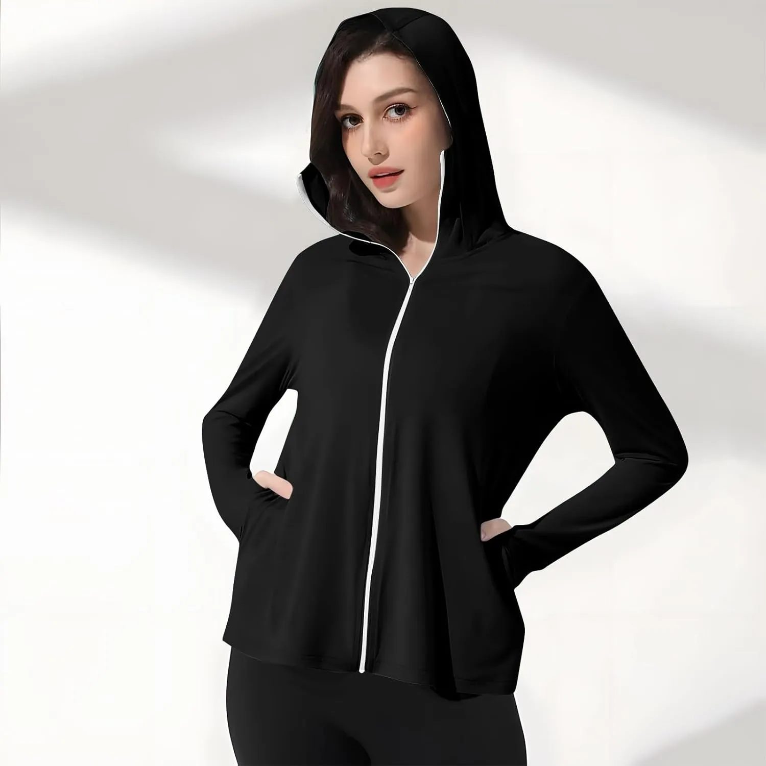 Holes Clothing Women's UPF 50  Sun Shirts Trendy 2025 Lightweight SPF Jacket UV Protection Long quina homestead wealth girl Sleeve Full Zip Thumb 