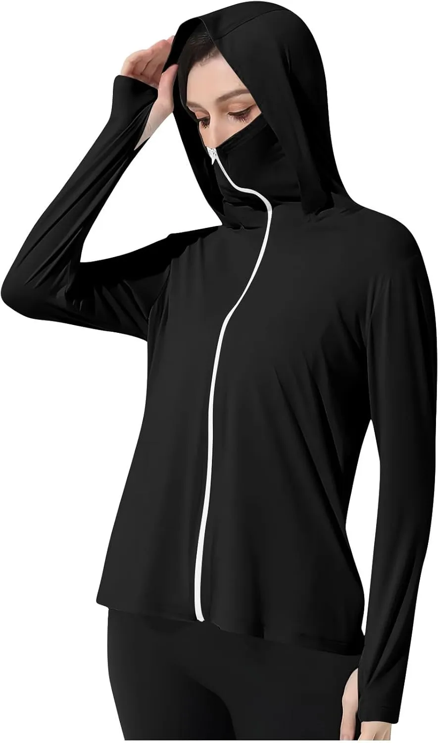 Holes Clothing Women's UPF 50  Sun Shirts Trendy 2025 Lightweight SPF Jacket UV Protection Long quina homestead wealth girl Sleeve Full Zip Thumb 