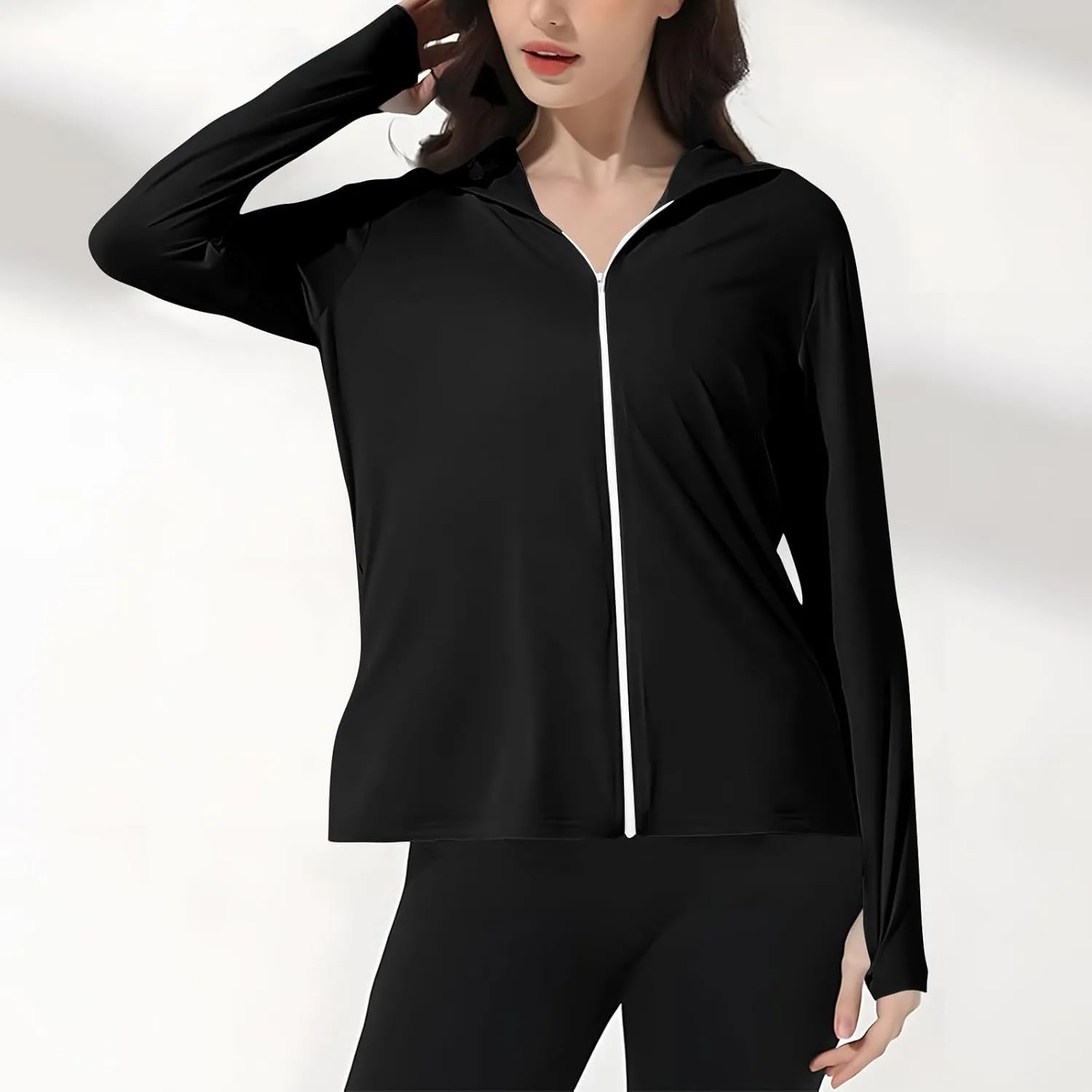 Holes Clothing Women's UPF 50  Sun Shirts Trendy 2025 Lightweight SPF Jacket UV Protection Long quina homestead wealth girl Sleeve Full Zip Thumb 