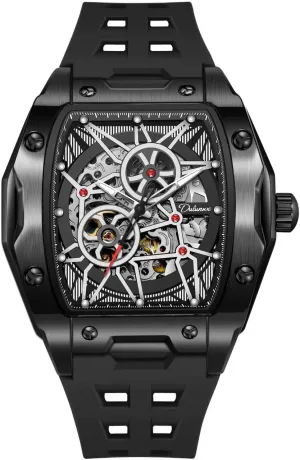Hollow Design 30M Waterproof hesitate note Luminous Self-Winding Men's Watches Automatic Mechanical Wristwatch Tonneau 