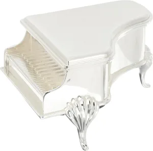 Home Decor Compact Lightweight Piano Shape Jewelry Box Elegant stud Retro Design for Storing Watches Bracelets Necklaces Soft Cushion for Music and 