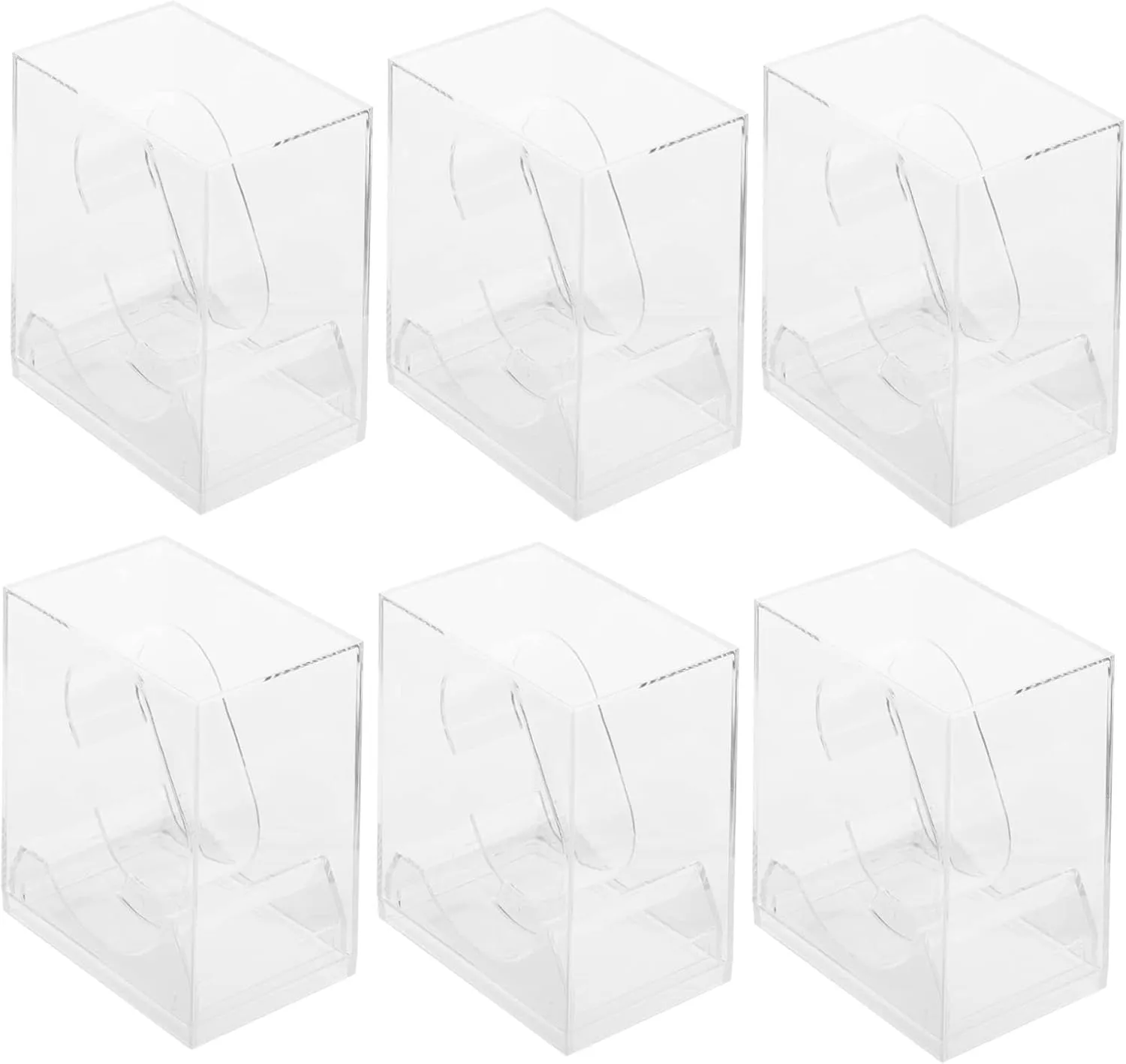 Home Decoration 6Pcs Transparent Watch Display Boxes Elegant Storage Cases for Men Women insistence clump Watches for Personal Use Store Display 