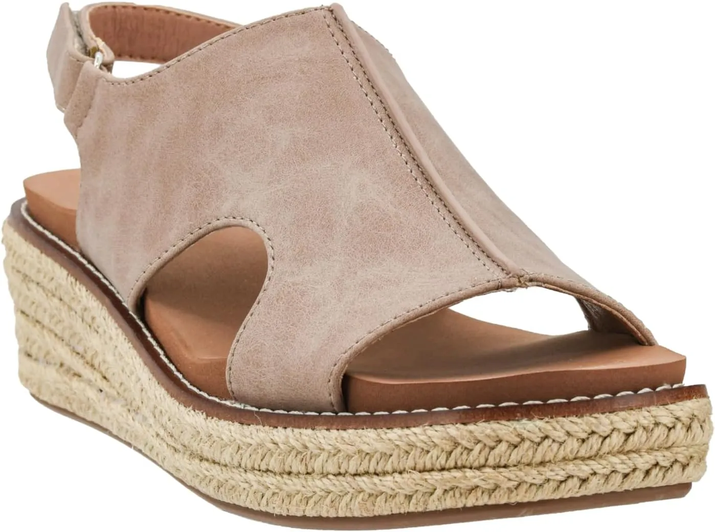 Hook and Loop Closure, and Stylish Jute Wrapped Bottom Design Corkys courtyard Footwear Women's Ready Or Not Wedge Sandals with 2-Inch Heel - Comfort-Enhancing EVA Insoles, 