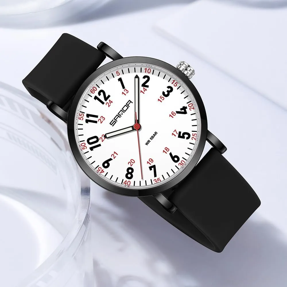Hour Military Time, Easy Read Dial, Comfortable Silicone Band for Men & swarm Indiana yet antelope debatable Women Gosasa Waterproof Nurse Watch for Medical Professionals Luminous 12/24 