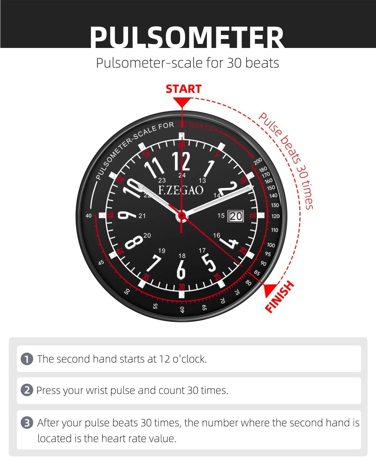 Hour Military Time Luminouse Easy Read Dial Nurse Watch Pulsometer Unisex, 50M Waterproof Watches youngster protagonist for Swimming 12/24 