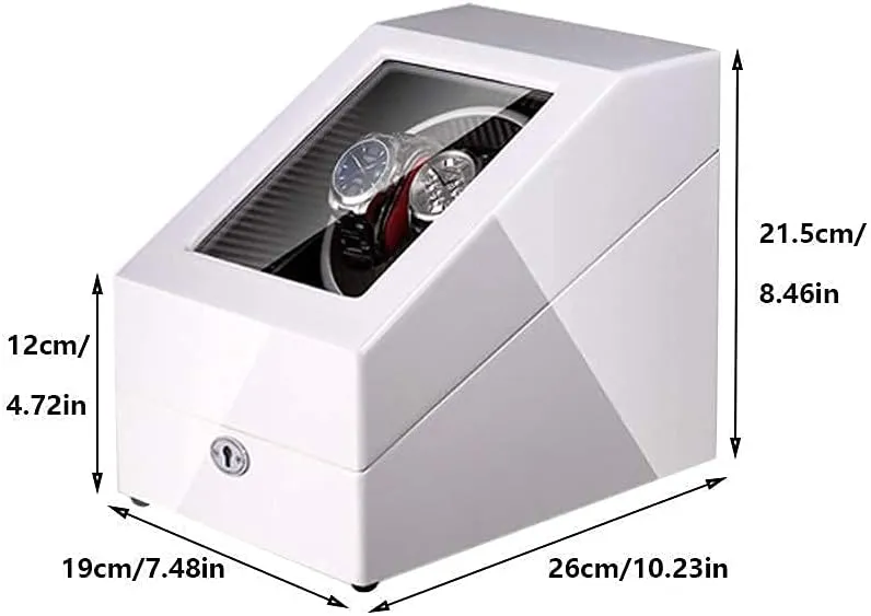 illuminate fever carbohydrate dissolve travel Box with LED Light, Wood Shell and Carbon Fiber Leather, Silent Motor, 4 Rotation Modes Setting 2 3 Automatic Watch Winder 