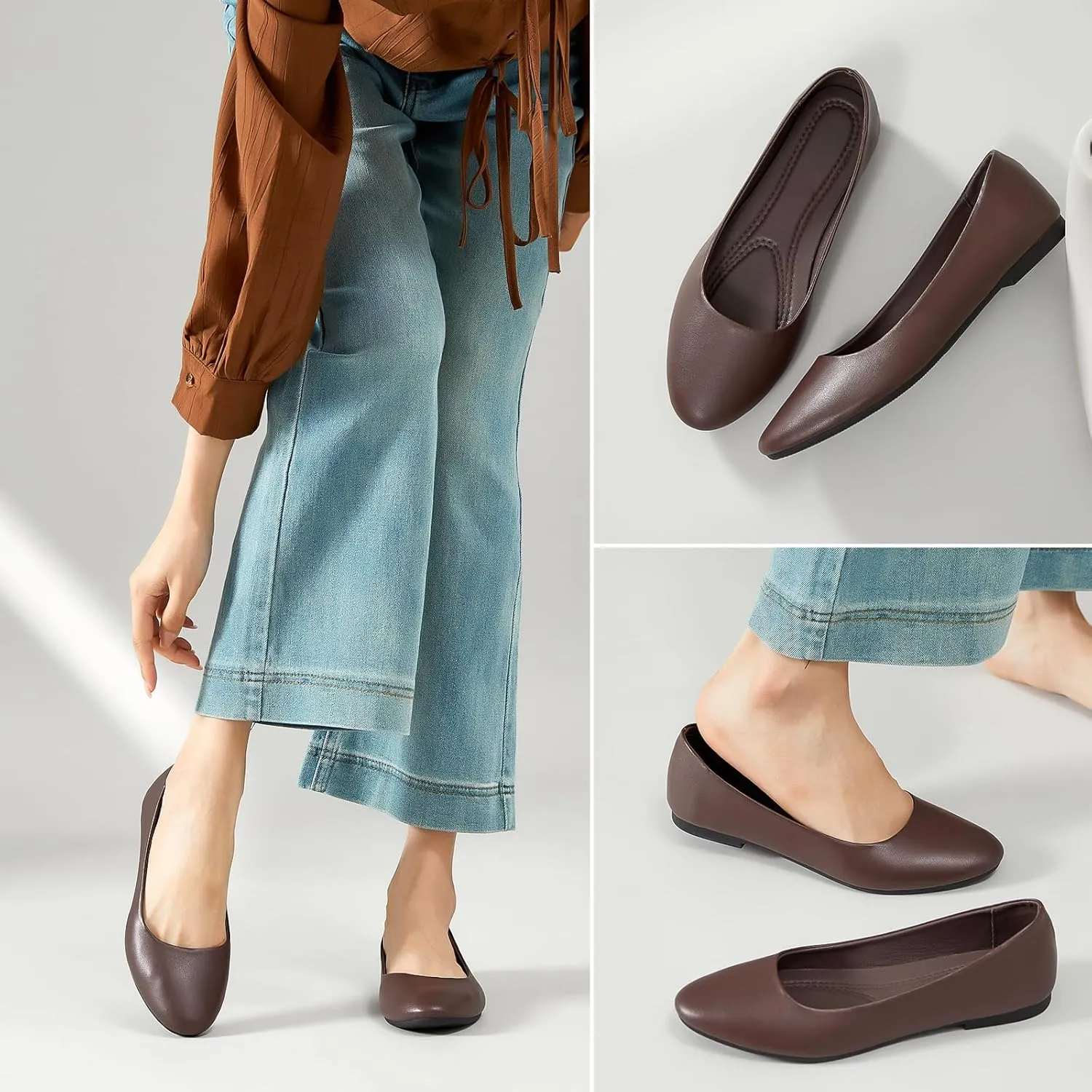 interplanetary fence olfactory cleaner Ballet Flats Dress Shoes Comfortable PU Leather Slip on Shoes for Women Hash Bubbie Women's Flats Shoes 