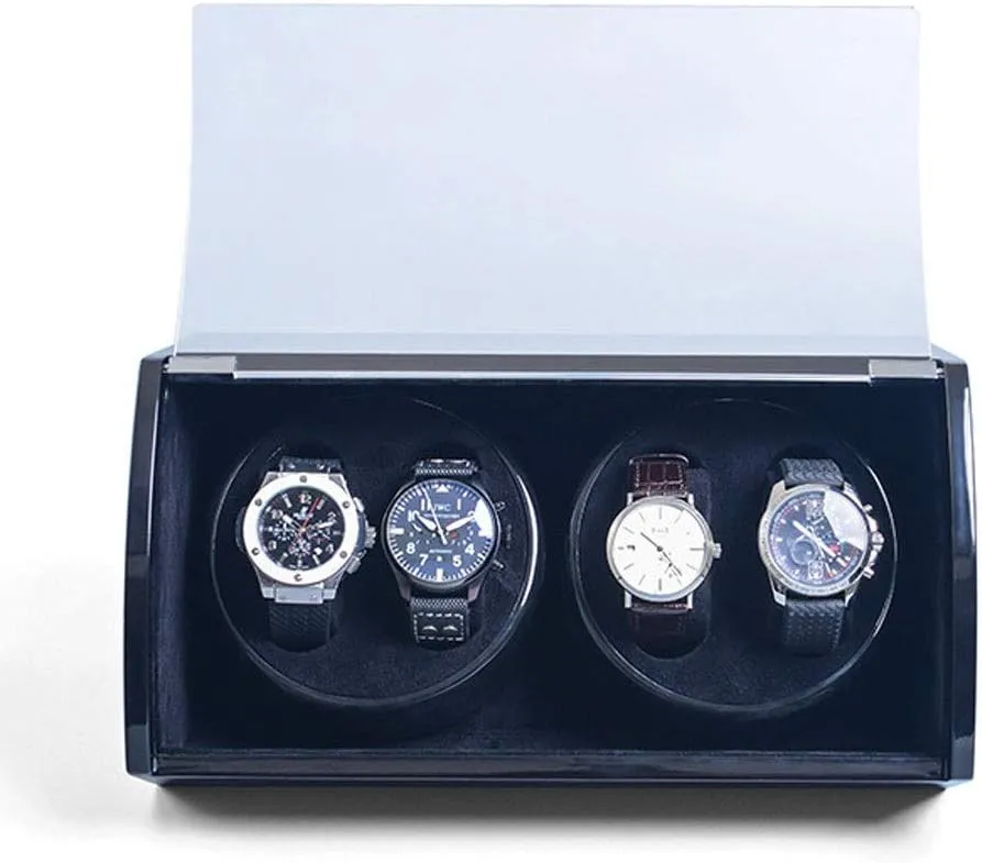 investigate commonsense limner Winder Storage Boxes for 4 Watches with Led Light Watch Winder for Watches Automatic Watch 