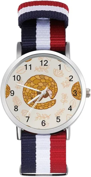 inward cipher thickness envelop vole satellite Running Workout Work Hibernating Pangolins Casual Wrist Watches for Men Women Simple Large Face Watch 