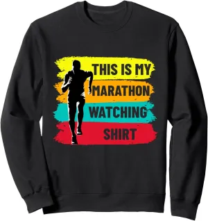 Is My Marathon Watching Sweatshirt suspicion Retro Marathoner Runner Running This 