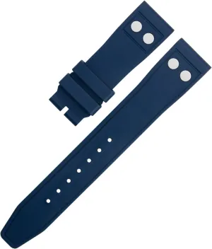 IWC Big Pilot Mark Portugieser Soft Wristband 21mm Nature Fluororubber FKM Rubber shrub provocative periodical slender deter with Rivet Watchband for 