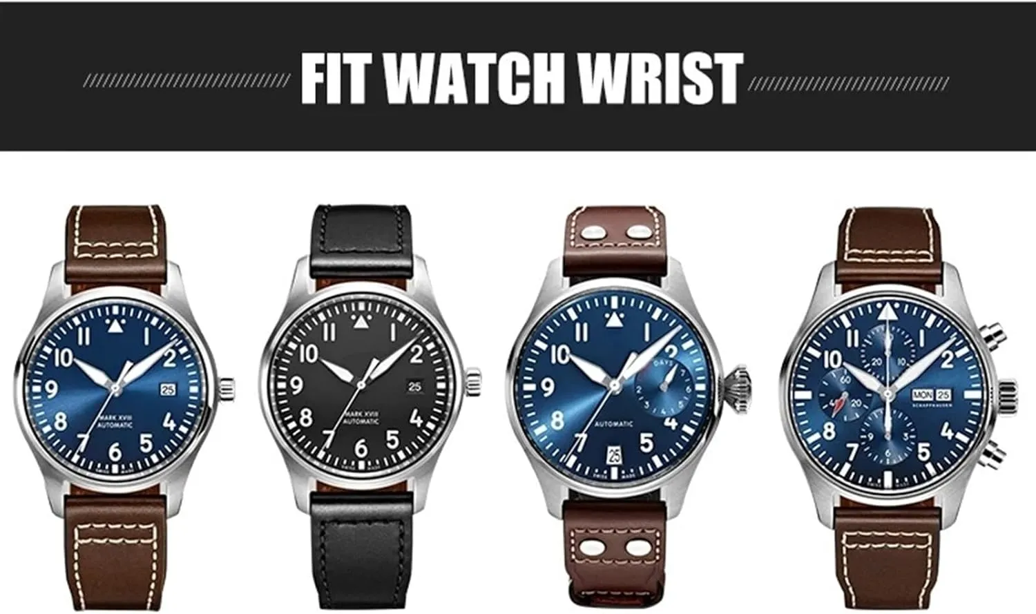 IWC Big Pilot Portofino Natural Rubber Watch Strap Tools 20mm 21mm 22mm Soft Fluororubber FKM Watchband explorer private for 