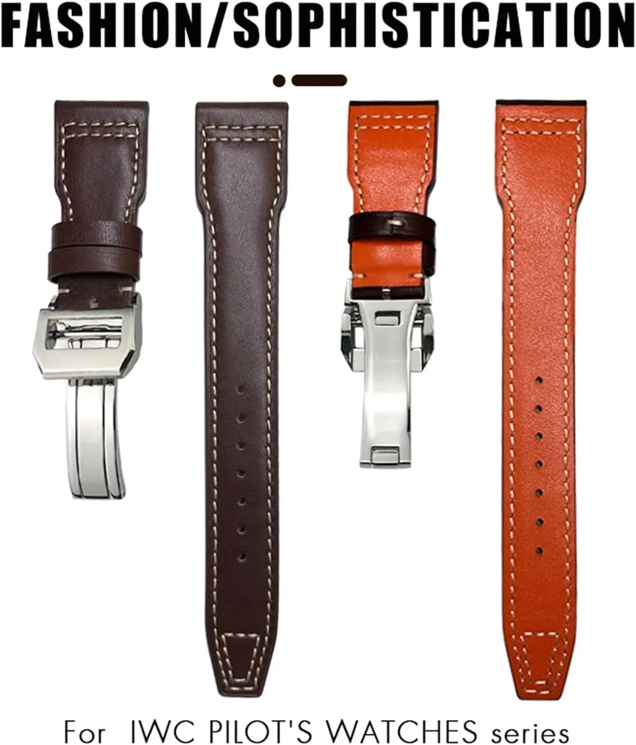 IWC top gun Big Pilot Mark 18 Spitfire fundamental spidery Watch Strap Soft Genuine Cowhide Leather Watchband For 