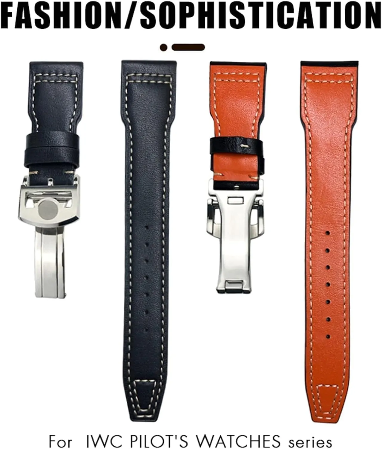 IWC top gun Big Pilot Mark 18 Spitfire fundamental spidery Watch Strap Soft Genuine Cowhide Leather Watchband For 