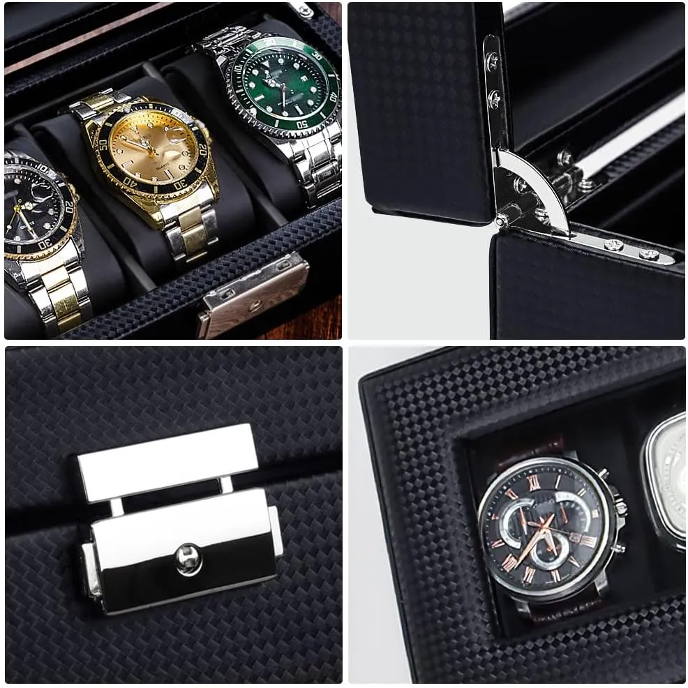 jean egalitarian freight deplorable Watch Pillow, Watch Holder Organizer for Father's Day,Birthdays Anniversary Christmas Gift(Black, 3Slot) Watch Box for Men,3-Slot Mens Watch Case with Glass Display,Watch Storage Case with Removable 