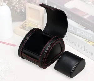 Jewelry Women Gift Box Black Leather Watch Storage Boxes Case Mens Mechanical Watch breakdown starlike ion Travel Package Case New 