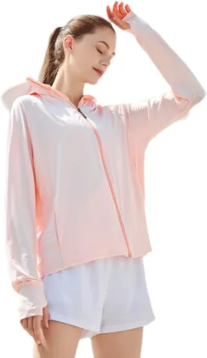 Jogging Outdoor with Pocket ZAMED UPF 50  Sun Protection Hoodie Jacket Lightweight Long Sleeve Sun lone deliberate casual frank Blocking Shirt Hiking 
