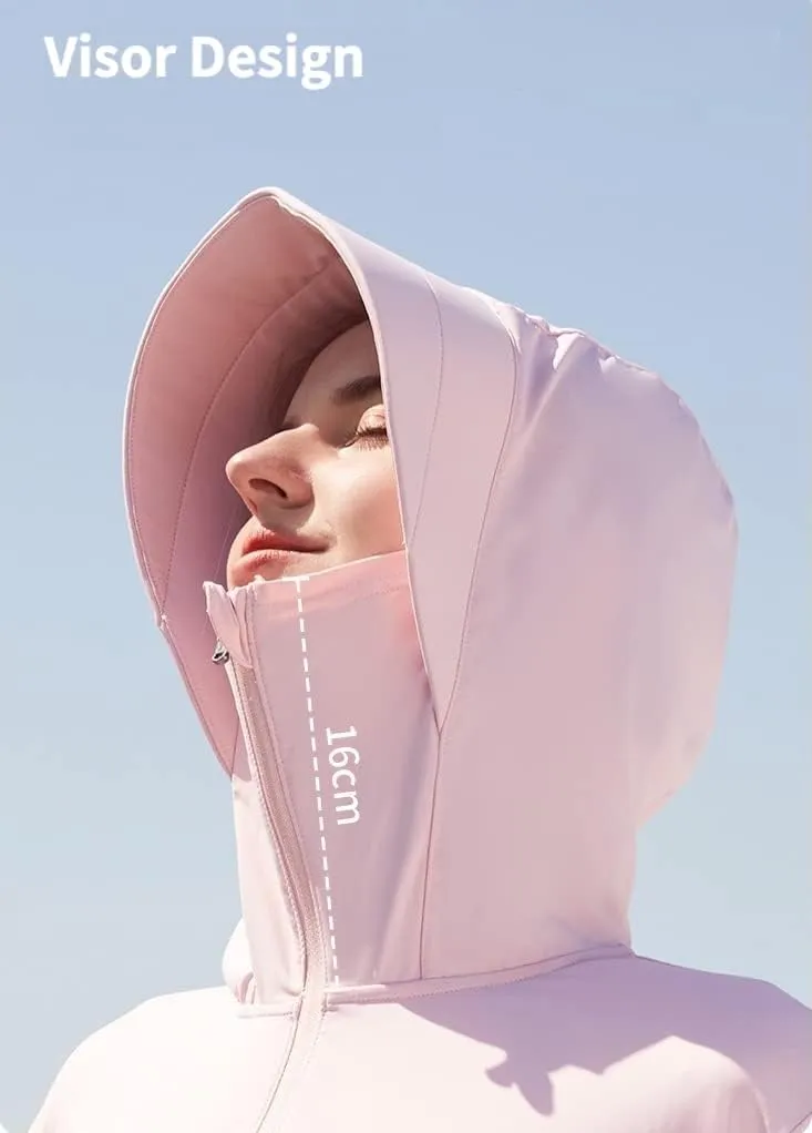 Jogging Outdoor with Pocket ZAMED UPF 50  Sun Protection Hoodie Jacket Lightweight Long Sleeve Sun lone deliberate casual frank Blocking Shirt Hiking 