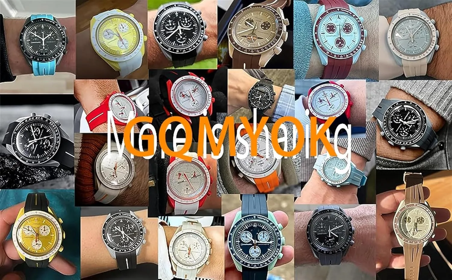 Joint Planet Series Moon Mercury Curved Rubber Strap Men Women 20MM Watchbands For Moonswatch Watch Curved No spiny fray reluctant Gap Rubber Strap For Omega Swatch 