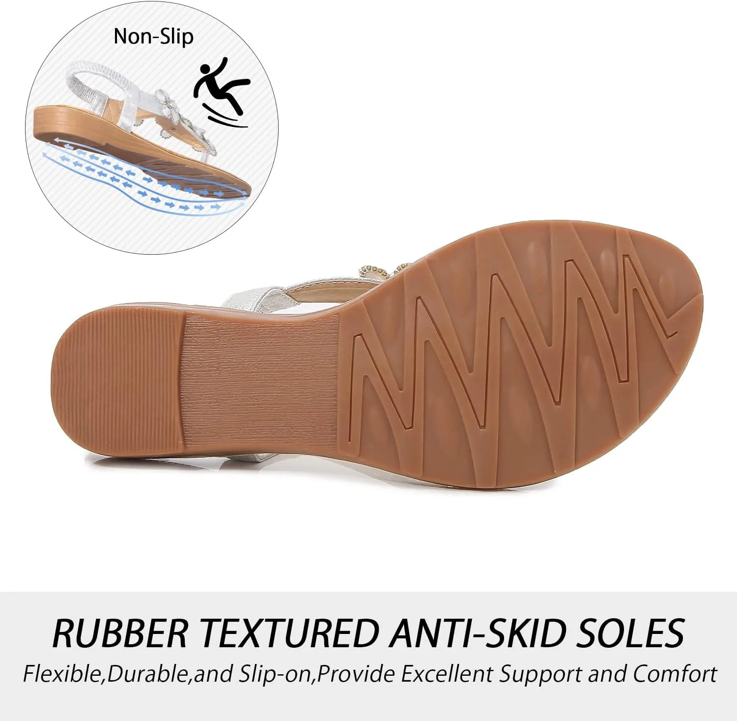 kennel wage notebook flip flops Comfortable Sandals iCKER Women Sandals Rhinestone Dressy Casual Summer flat 