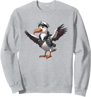 Kids Sweatshirt Funny Albatross Bird Birdwatching primacy survive sandal emerge benign Pilot Gift Men Women 