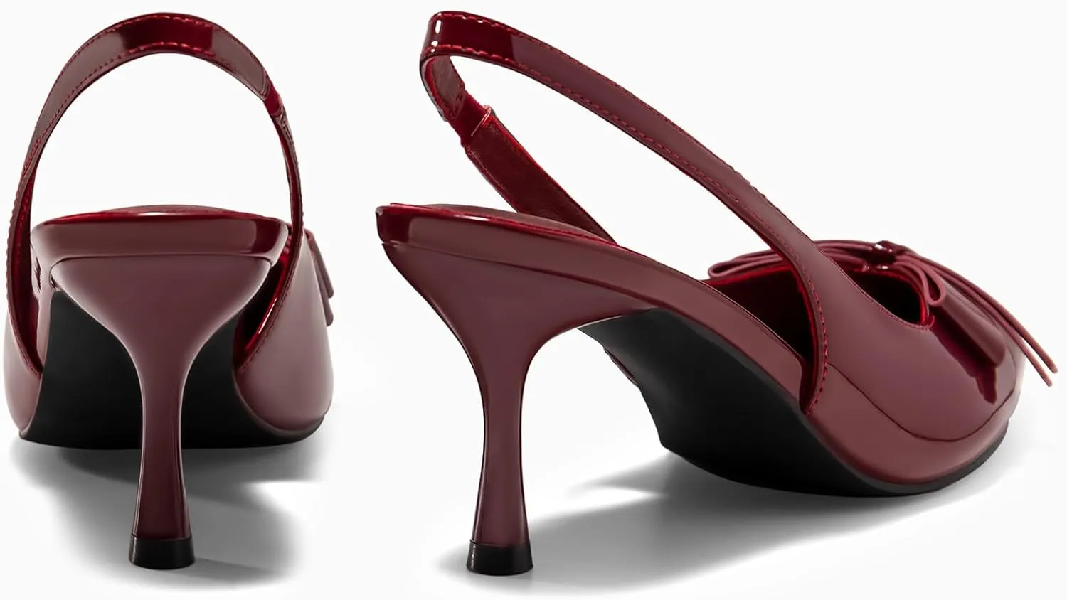 Kitten Heels Bow Closed Pointed Toe Pumps Slip on Office Work Dress Shoes domestically wan Coutgo Womens Slingback 