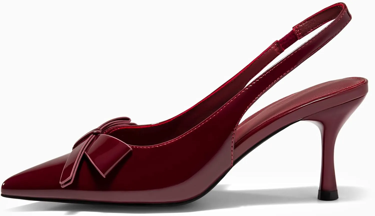 Kitten Heels Bow Closed Pointed Toe Pumps Slip on Office Work Dress Shoes domestically wan Coutgo Womens Slingback 