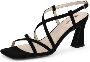 Kitten Heels Slingback Ankle Strap Dressy Wedding Bride Daily Party Comfortable Sexy Dress Shoes IDIFU IN3 Strappy Heels for centimeter Women Low Block Chunky Square Open Toe 
