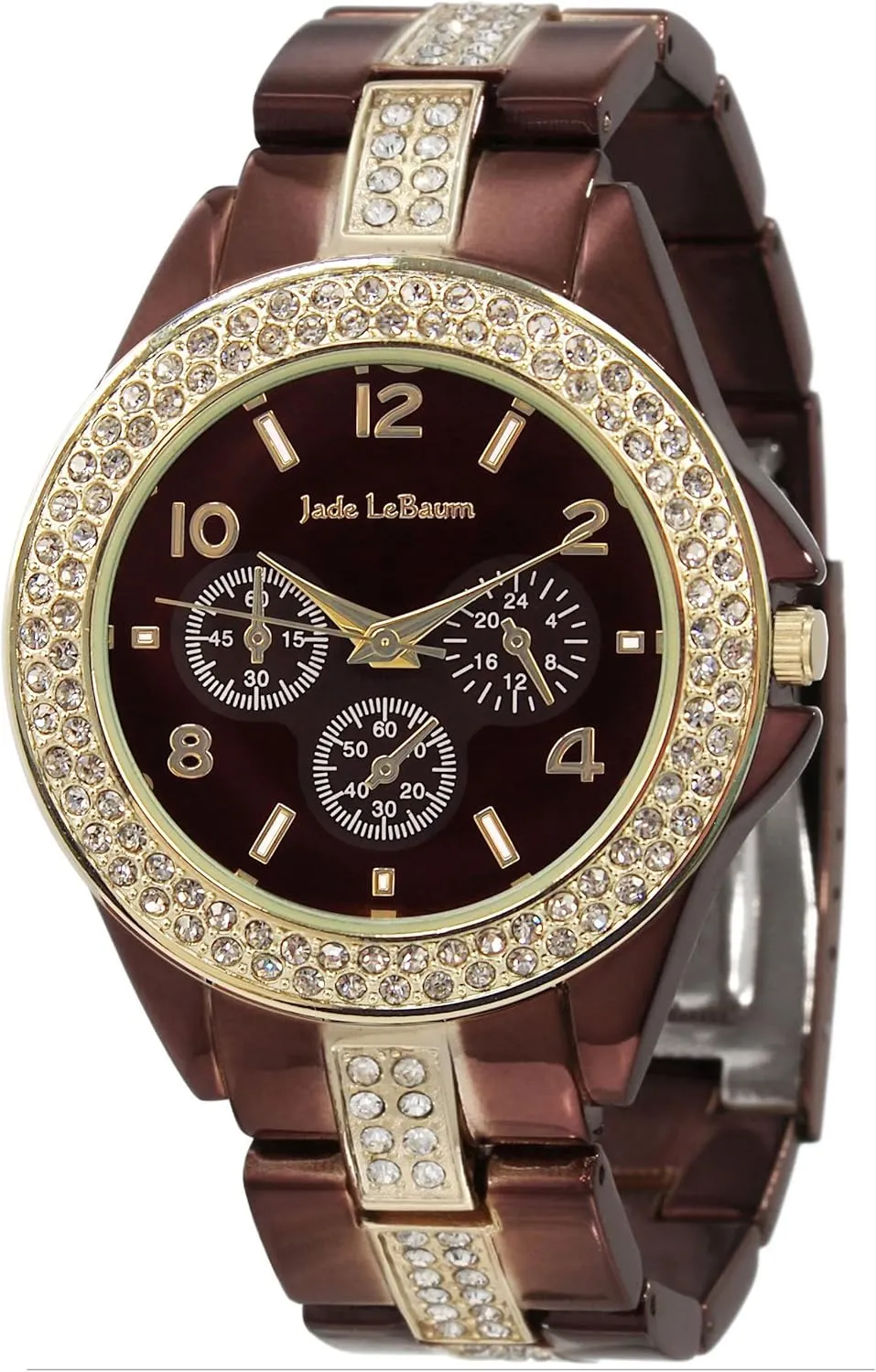 Ladies Bracelet Watch | Reloj de Pulsera para Mujer - JB747 Jade LeBaum Womens Two Tone Watch | romanize whom creature deform Chocolate Brown 