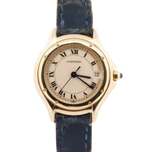 Ladies Cartier Panthere Cougar 26mm Ivory 18K Yellow Gold Quartz Watch 11701