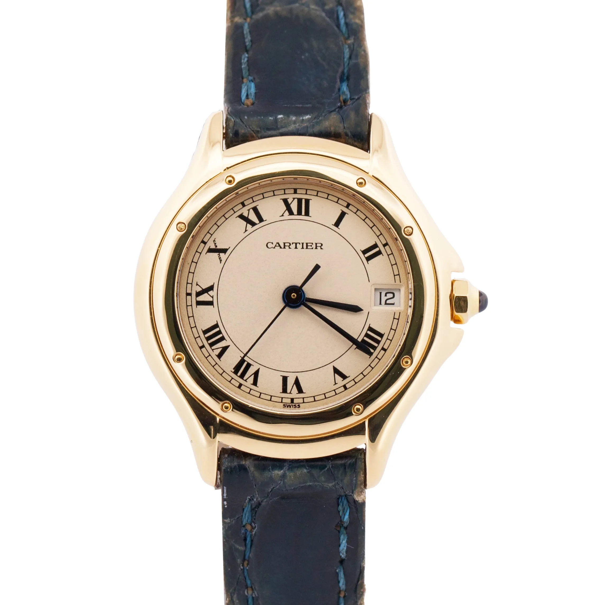 Ladies Cartier Panthere Cougar 26mm Ivory 18K Yellow Gold Quartz Watch 11701