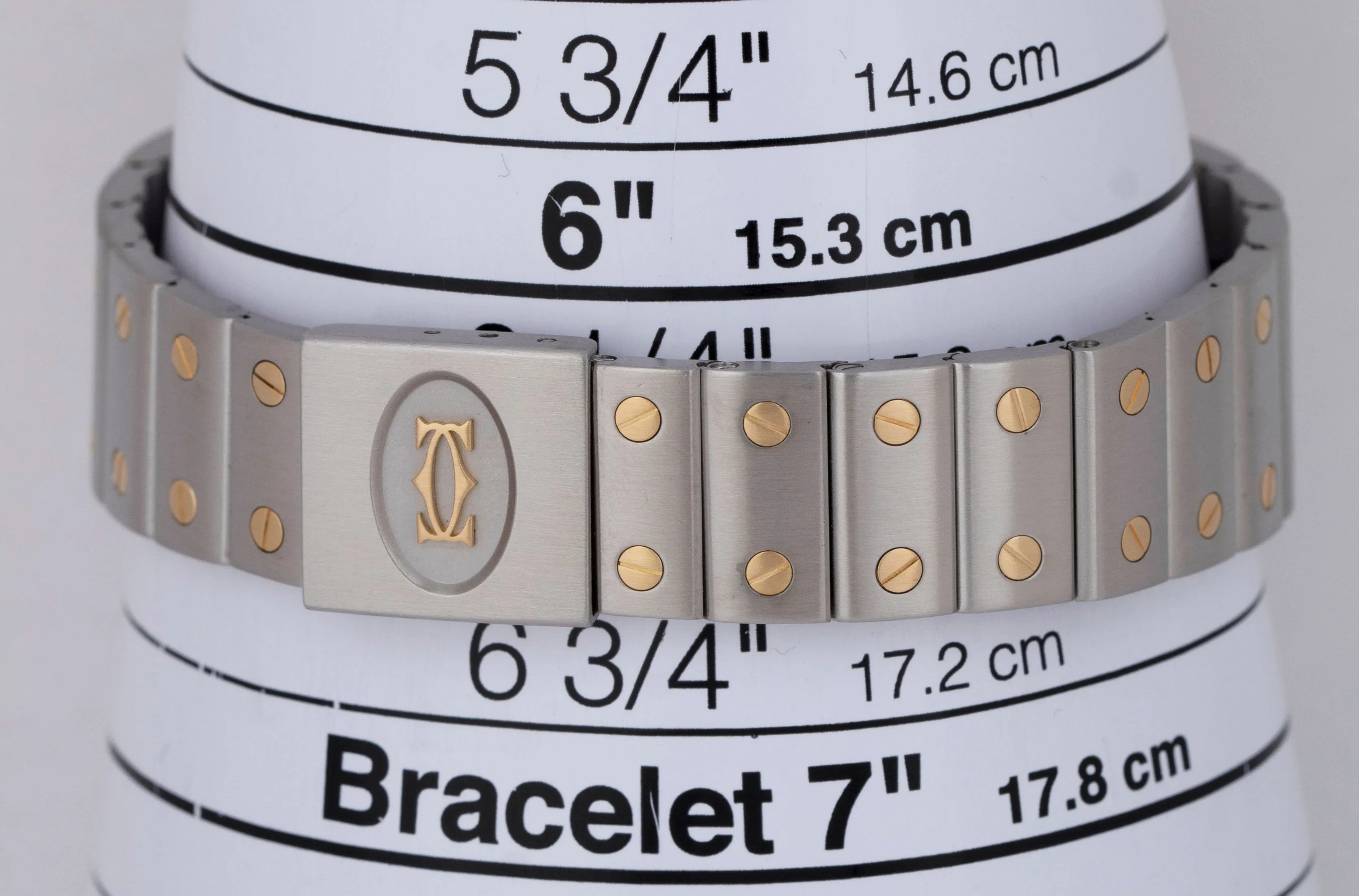 Ladies Cartier Santos Galbee Two-Tone Gold Steel Patina 29mm Quartz Watch 1566