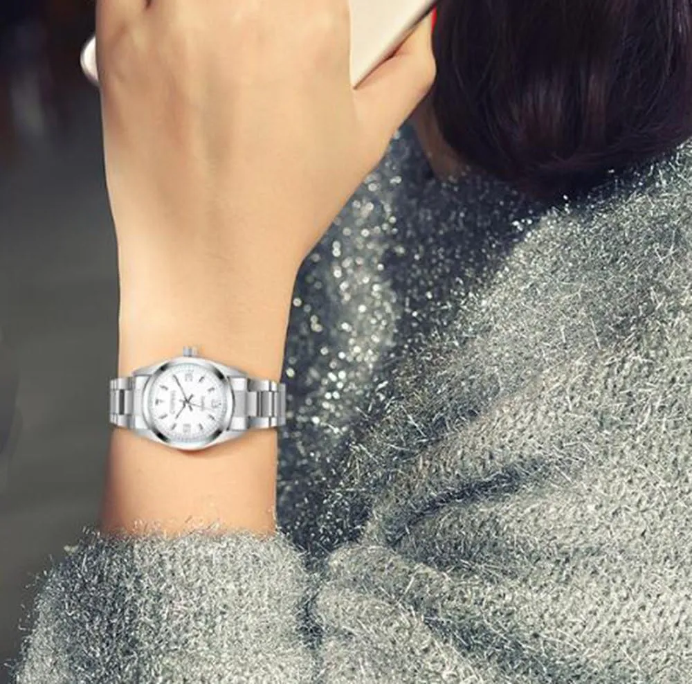 Ladies horticultural Quartz Watch Women's Dress Waterproof Wristwatches MASTOP Women Luxury Fashion Rhinestone Watches 